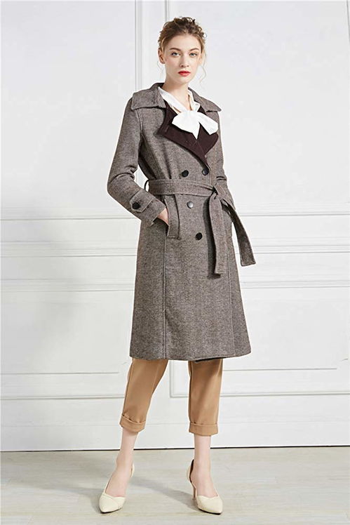 【服裝批發(fā)打包和拿貨華丹尼英倫風(fēng)雙面羊毛羊絨呢大衣女】- 